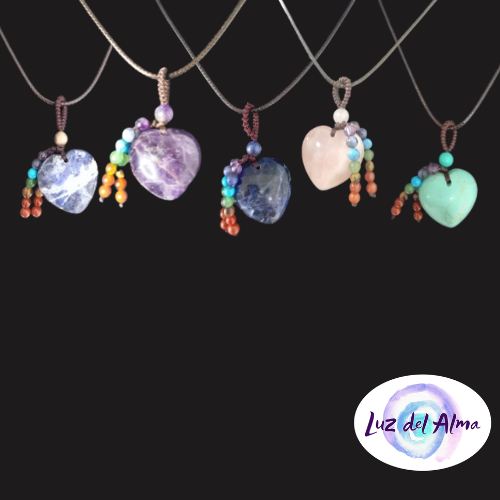 COLLAR CORAZON CHAKRAS
