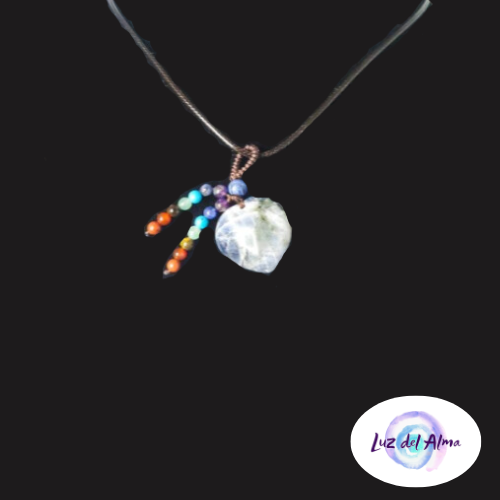 COLLAR CORAZON CHAKRAS SODALITA
